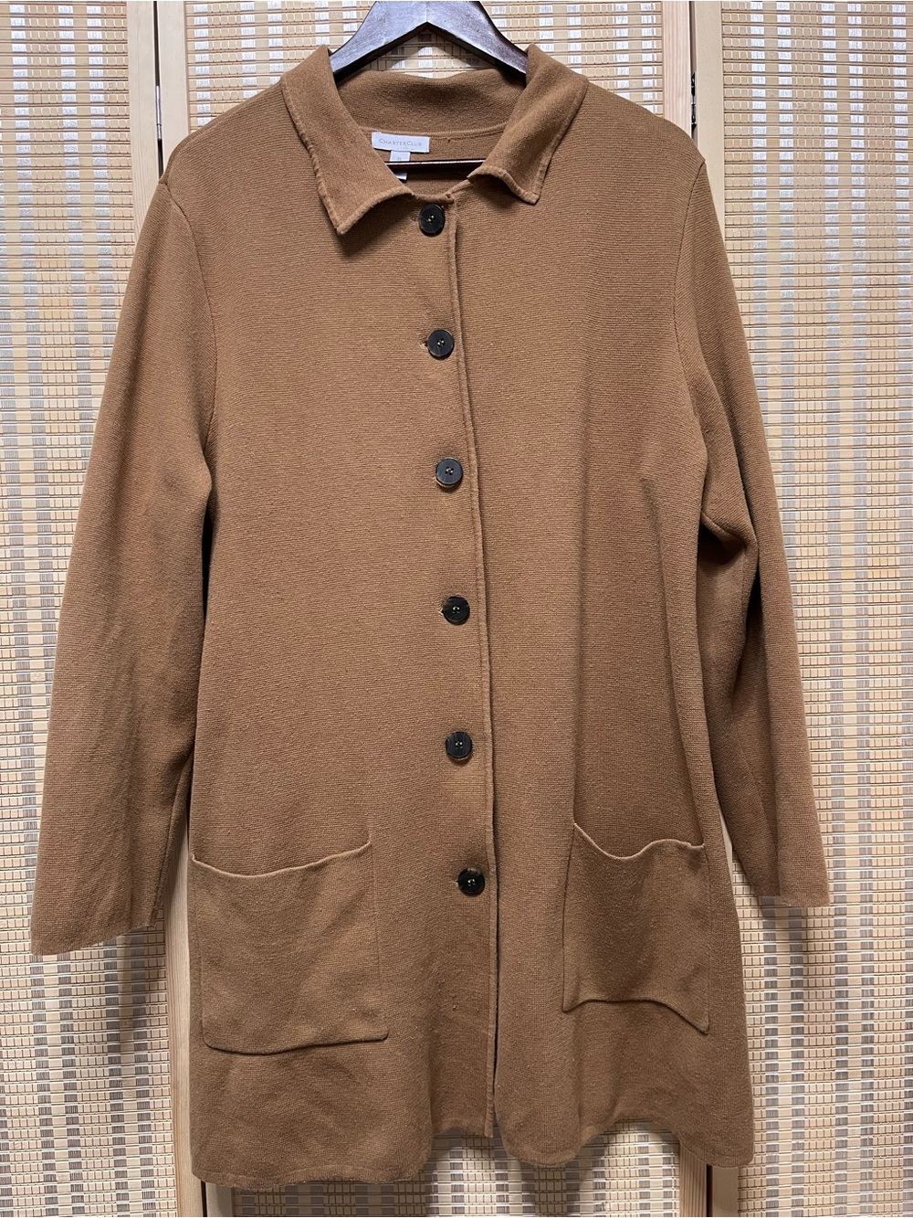 Charter Club Brown Cotton blend button down cardigan Size XL